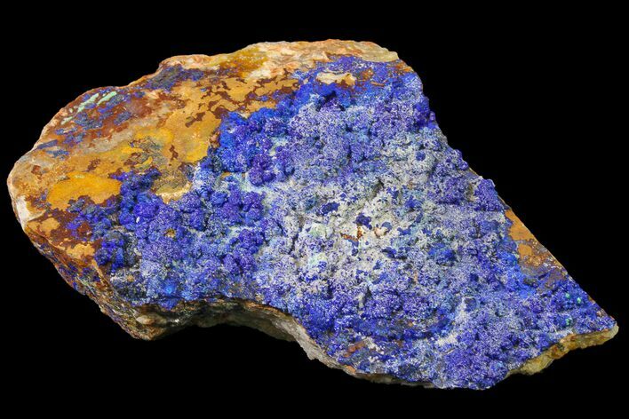 Azurite Druze on Quartz Matrix - Morocco #159319